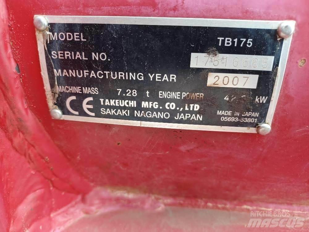 Takeuchi TB175 Midikaivukoneet 7t - 12t