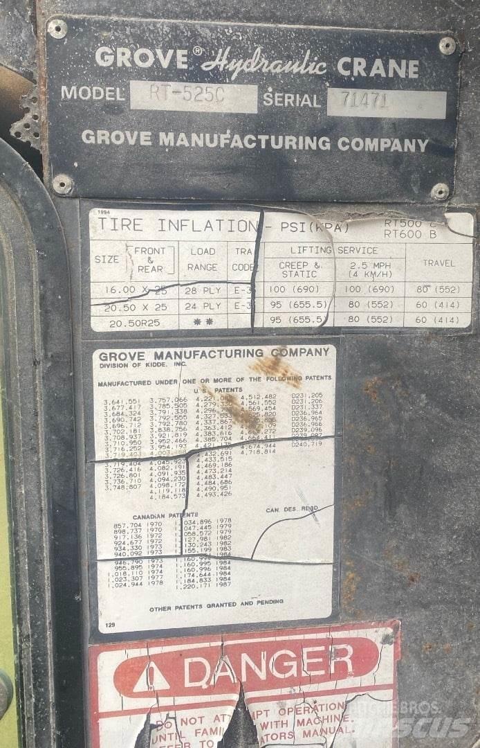 Grove RT525C RT-nosturit