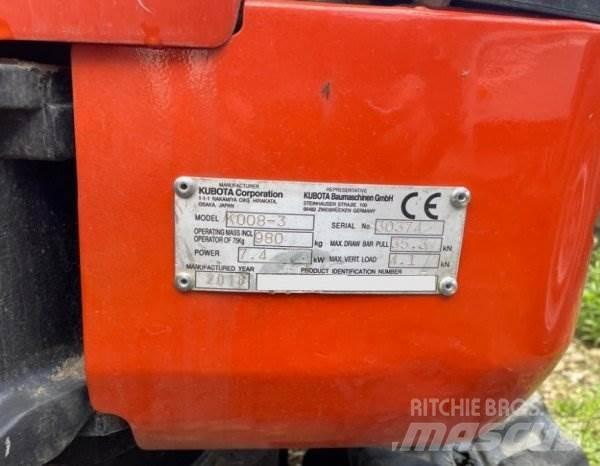 Kubota K008-3 Minikaivukoneet < 7t