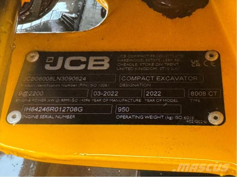 JCB MICRO 8008 Minikaivukoneet < 7t