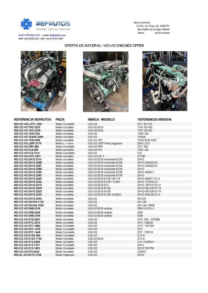 Volvo D9 B Moottorit