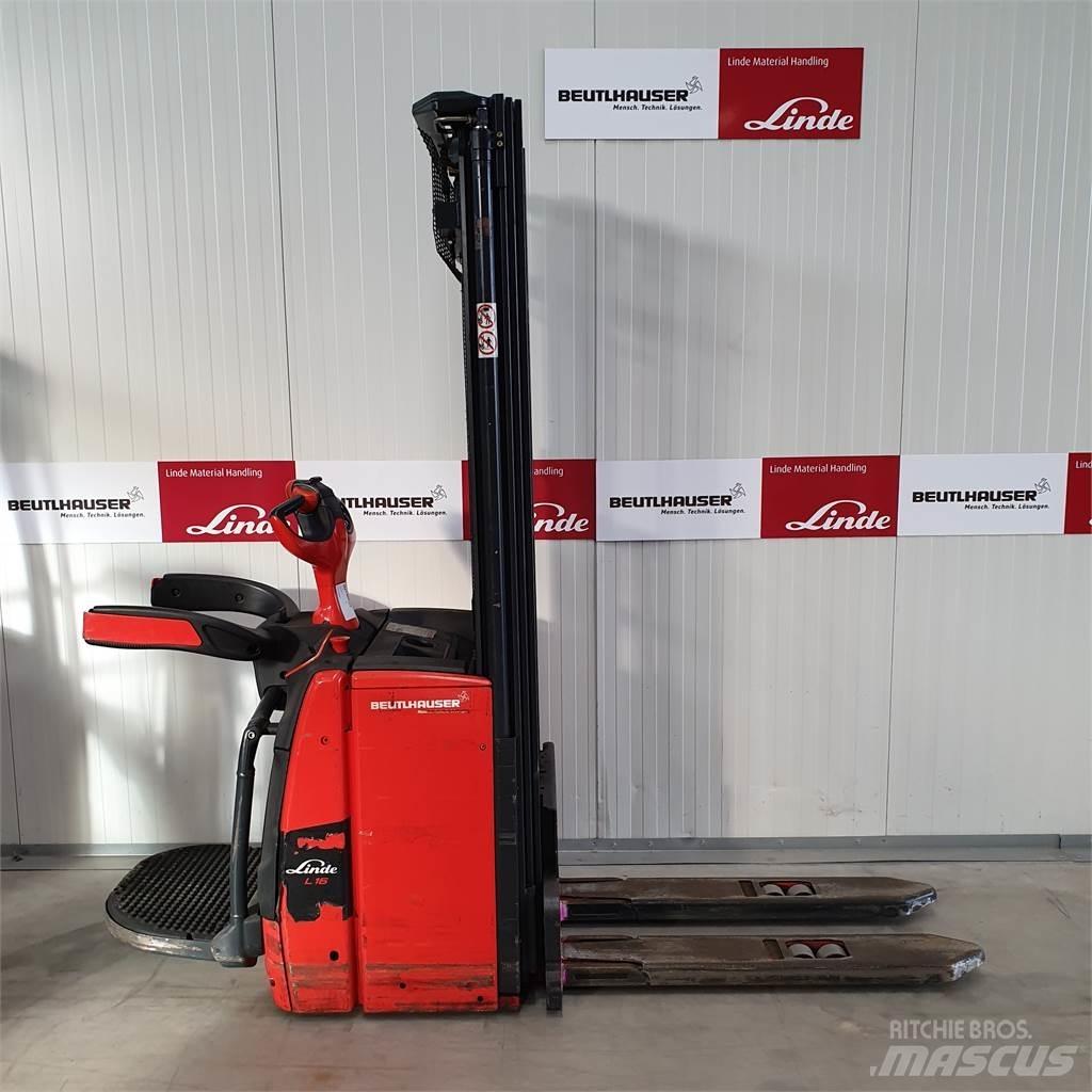 Linde L16AP Käyden ajettavat pinoamistrukit