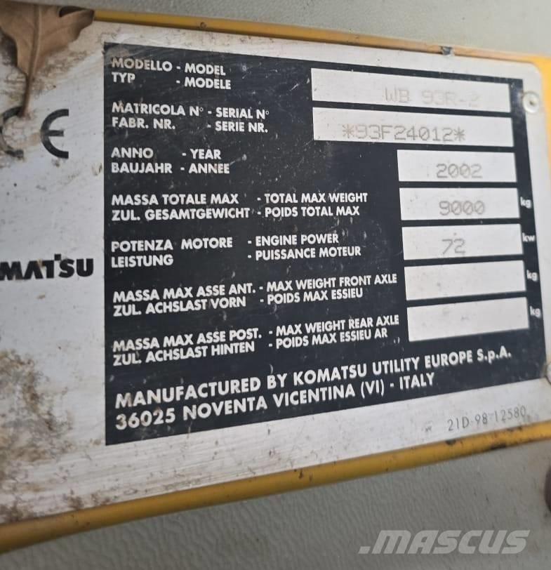 Komatsu WB 93 R-2 Kaivurikuormaajat