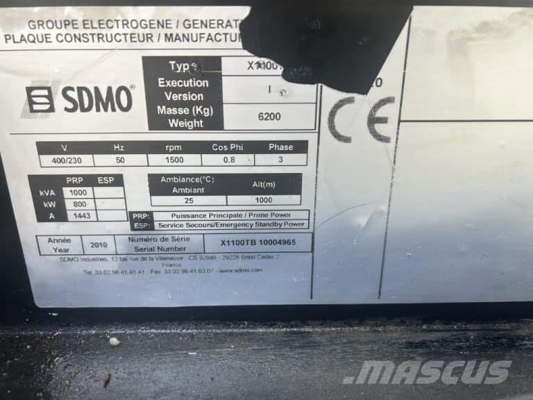Sdmo X1100 TB Dieselgeneraattorit