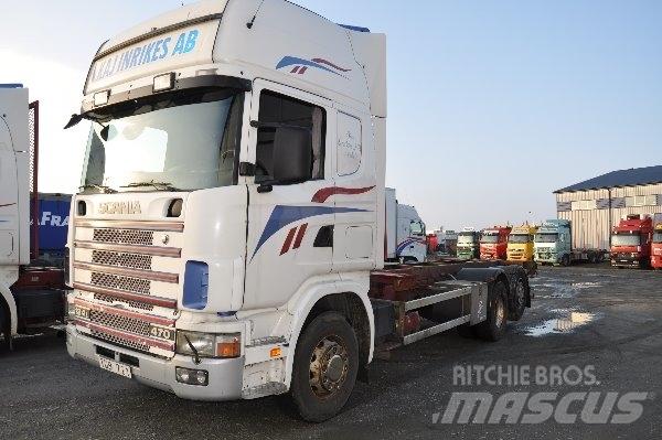 Scania 124 6X2 470 Kontti-/tasonostoautot