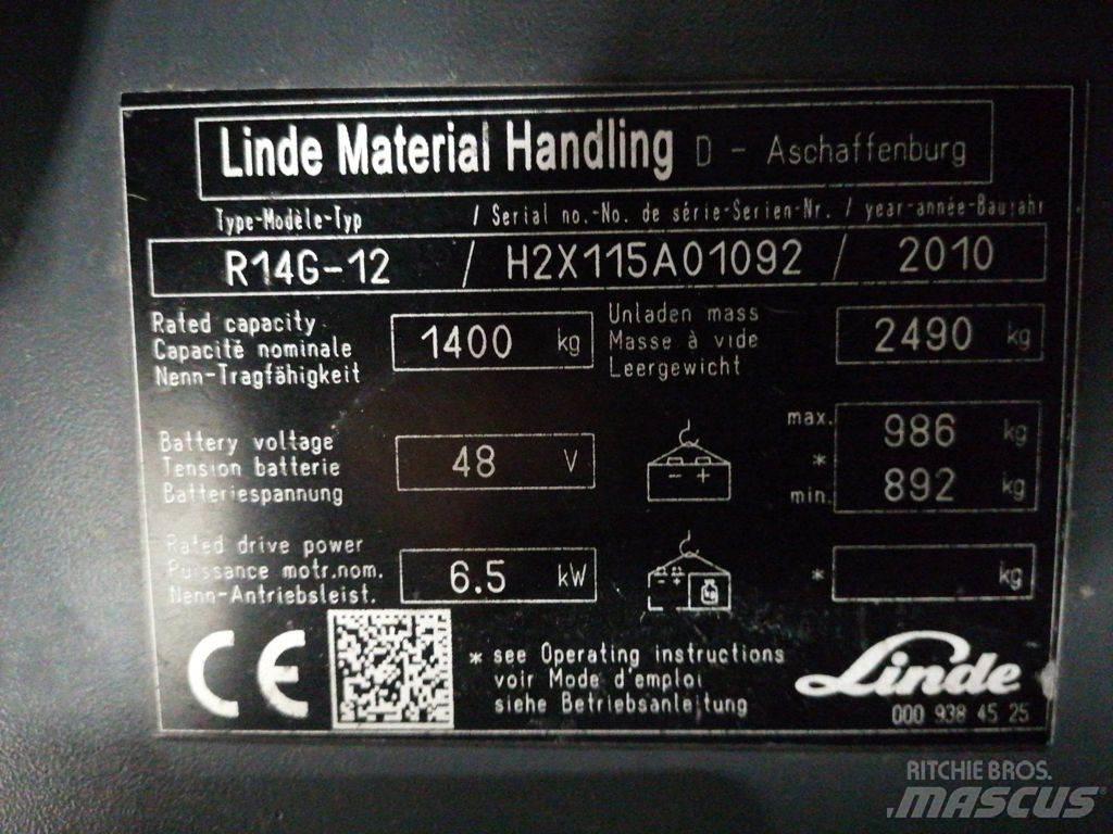 Linde R14G-12 Työntömastotrukit