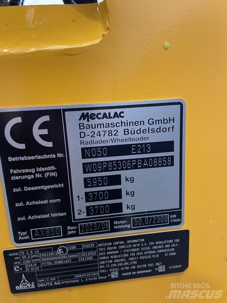 Mecalac AX 850 Pyöräkuormaajat