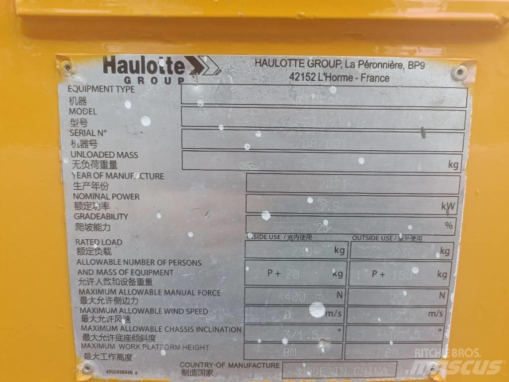 Haulotte OPTIMUM 8 Saksilavat