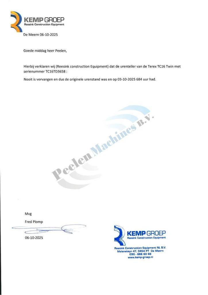 Terex TC16 Minikaivukoneet < 7t