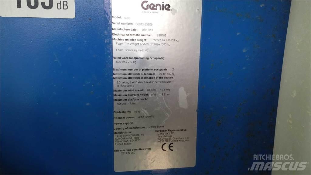 Genie S65 Teleskooppipuominostimet