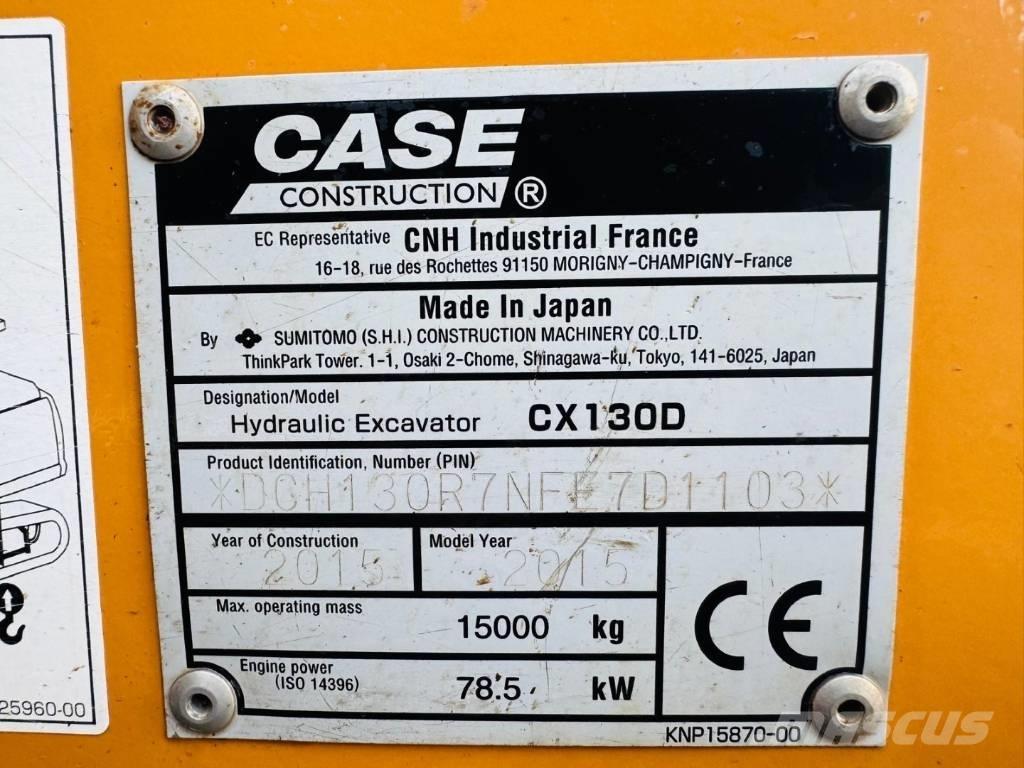 CASE CX 130 D Telakaivukoneet