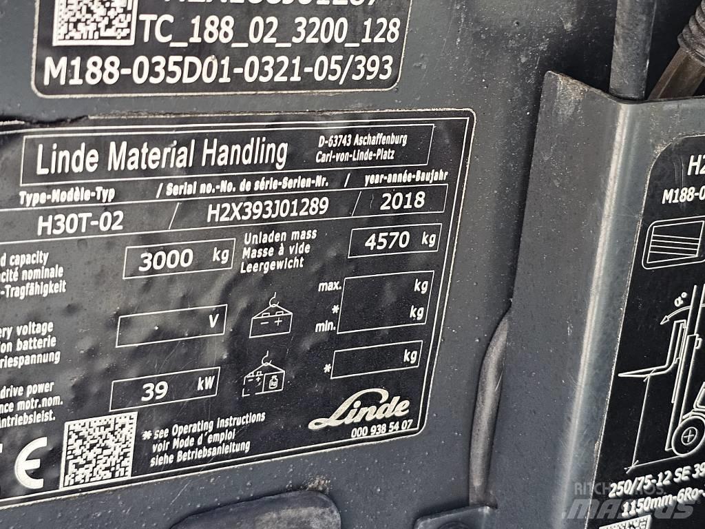 Linde H30T-02 Nestekaasutrukit