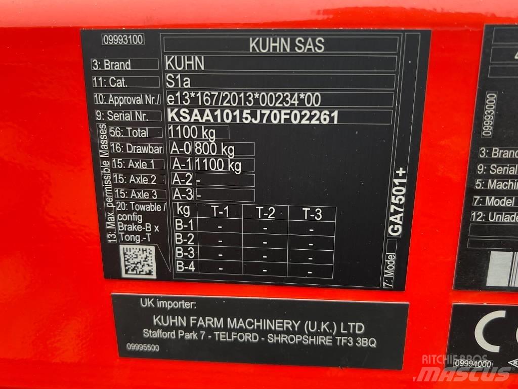 Kuhn GA 7501 Pöyhimet ja haravat