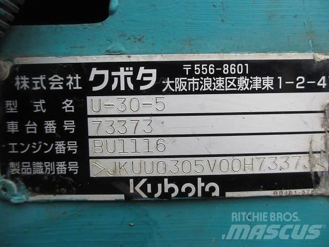 Kubota U 30-5 Minikaivukoneet < 7t