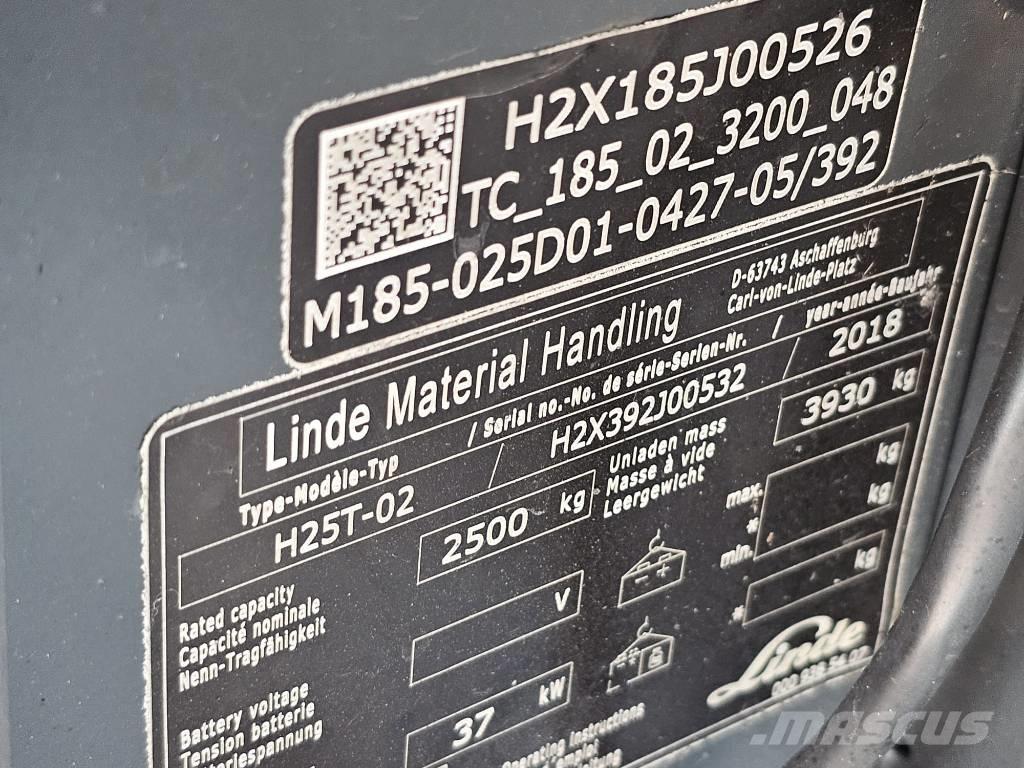 Linde H25T-02 Nestekaasutrukit