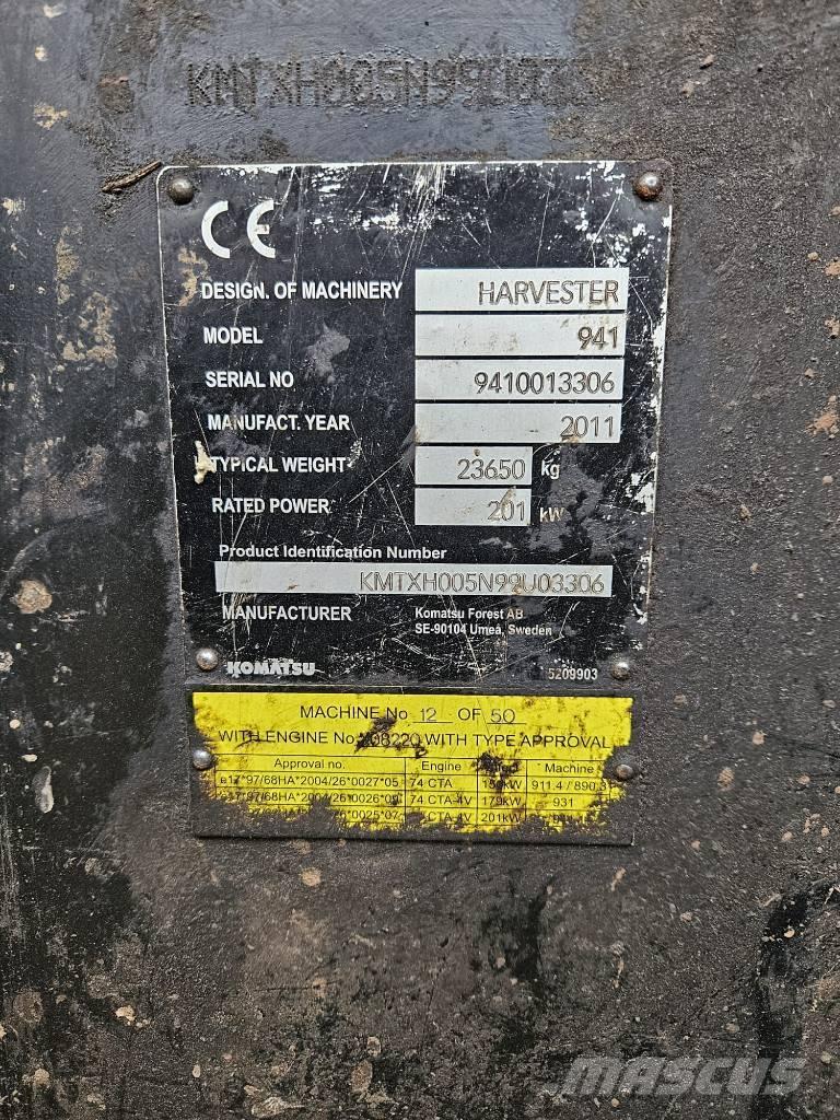 Komatsu 941 Harvesterit