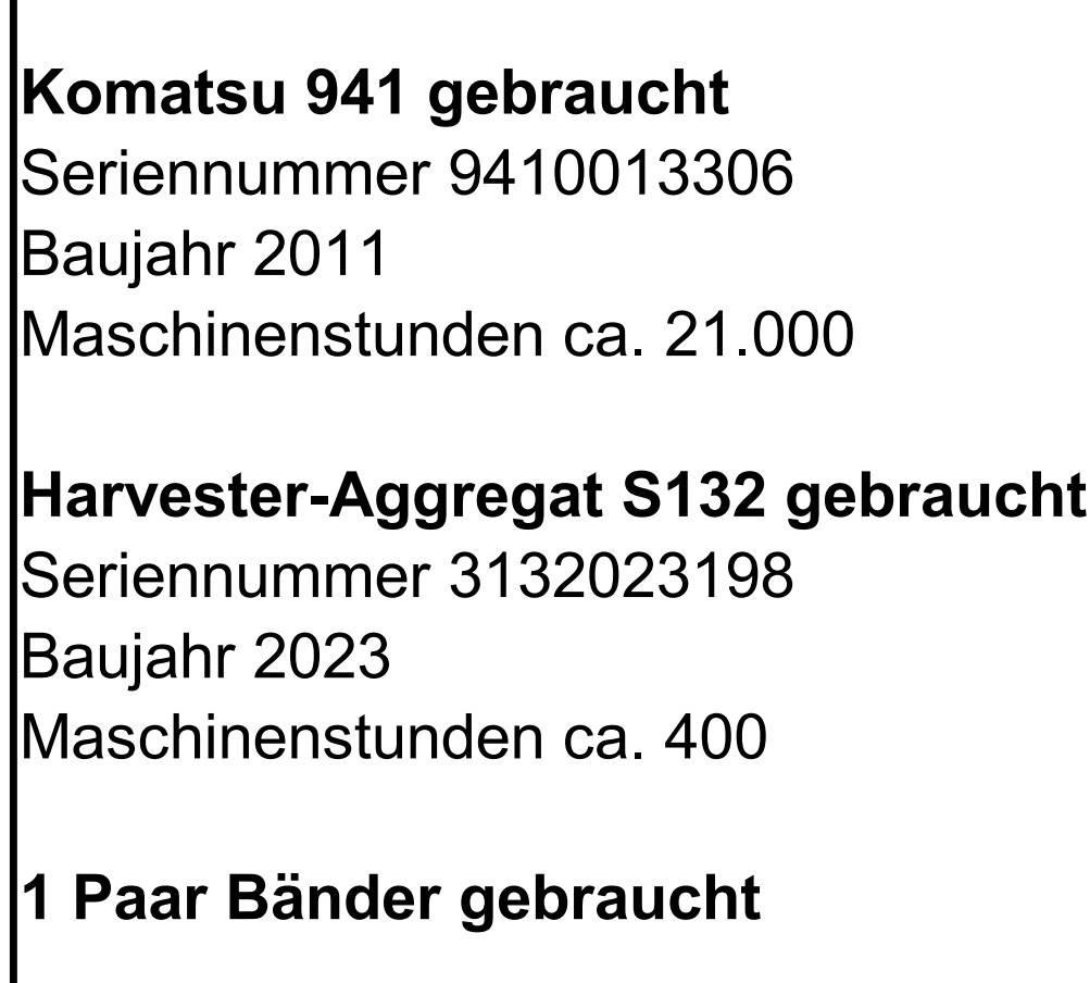 Komatsu 941 Harvesterit