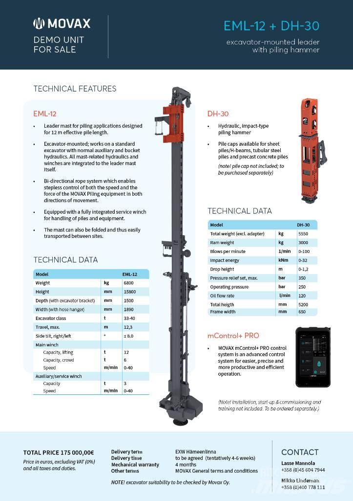 Movax EML-12 & DH-30 Iskuvasarat