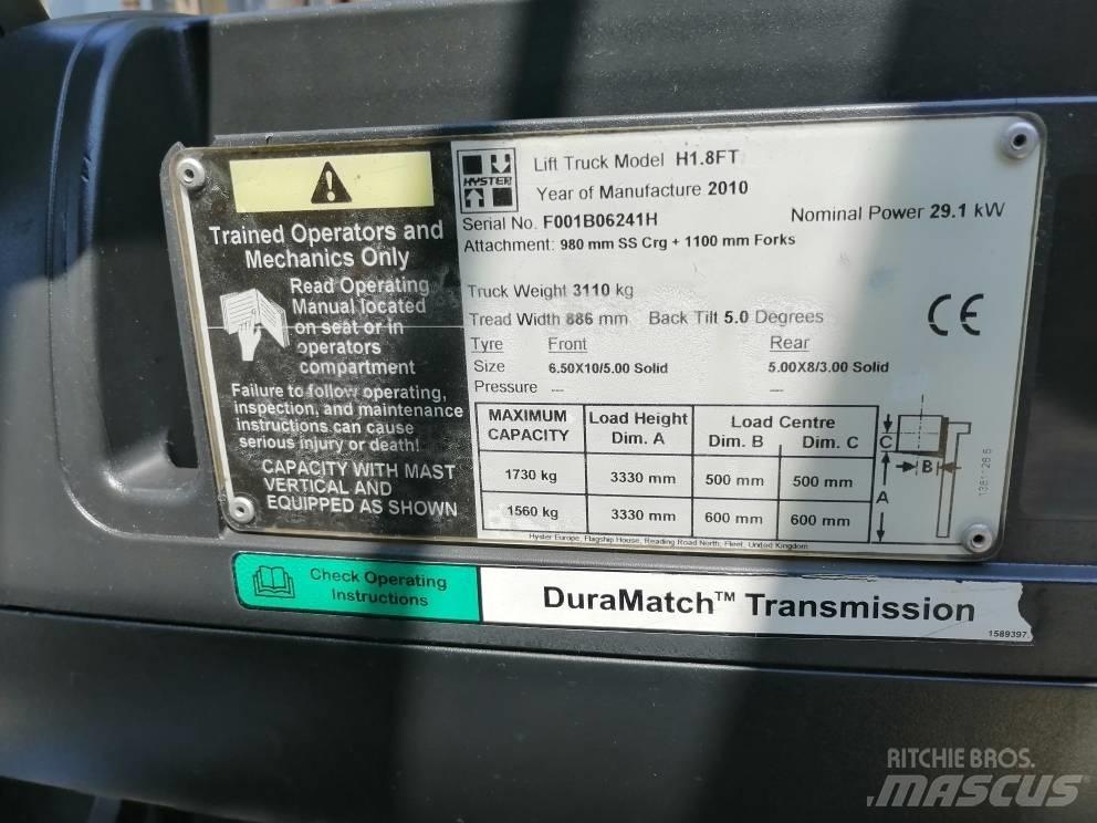 Hyster H 1.8 FT Dieseltrukit