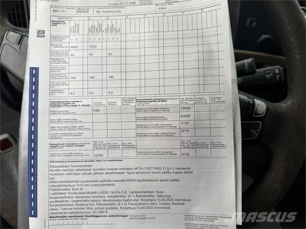 Volvo FH 520 6X2 Koukkulava kuorma-autot