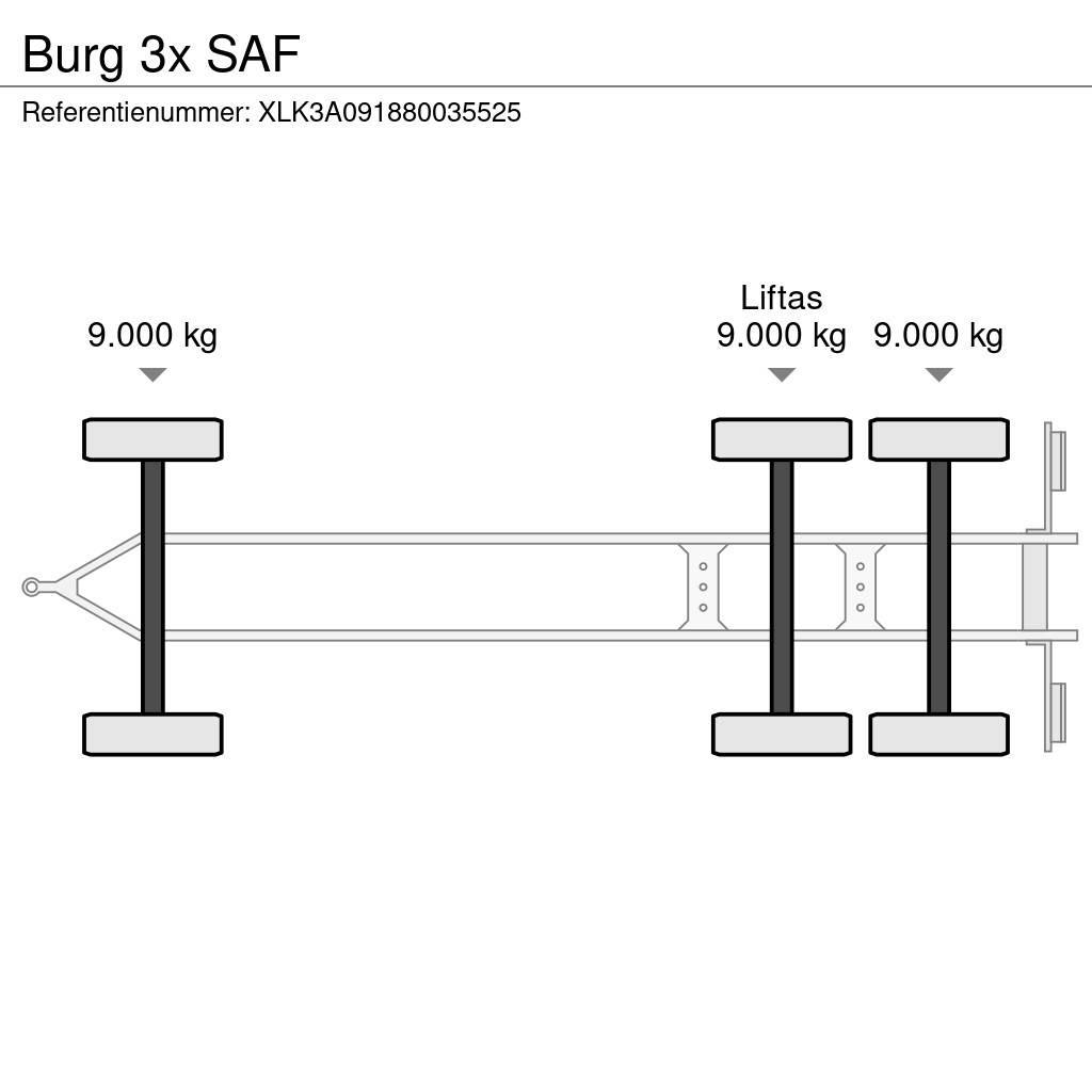 Burg 3x SAF Täyskonttiperävaunut