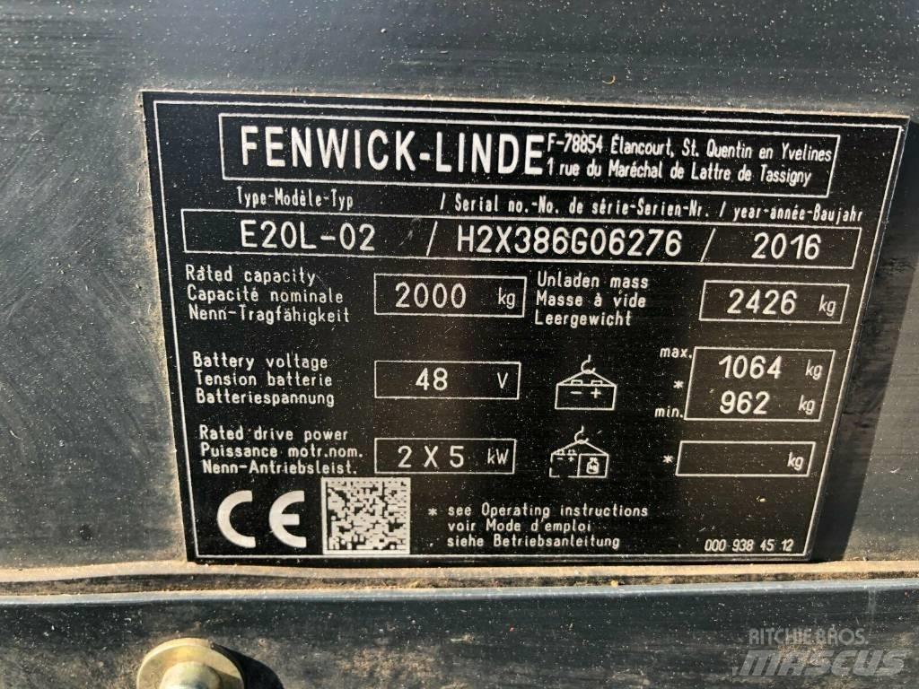 Linde E 20 L-02 Sähkötrukit