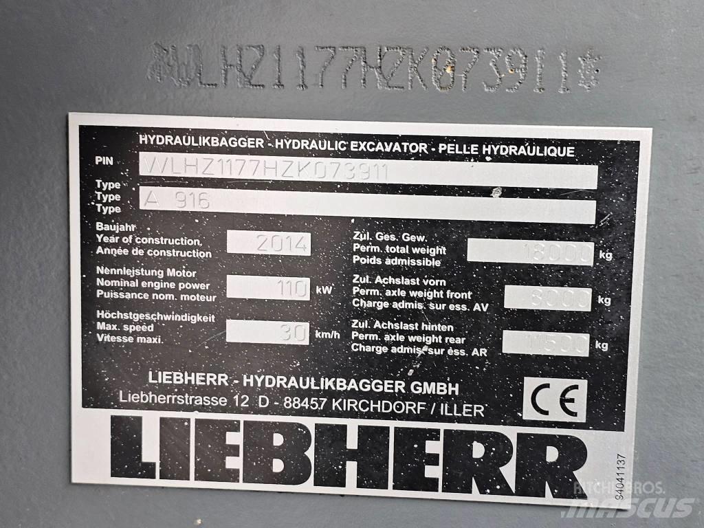 Liebherr A 916 Pyöräkaivukoneet