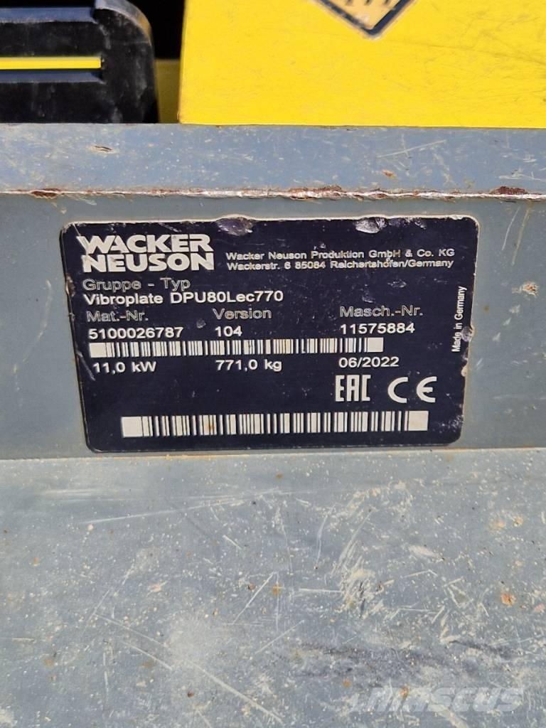 Wacker Neuson DPU 80 Tärylevyt
