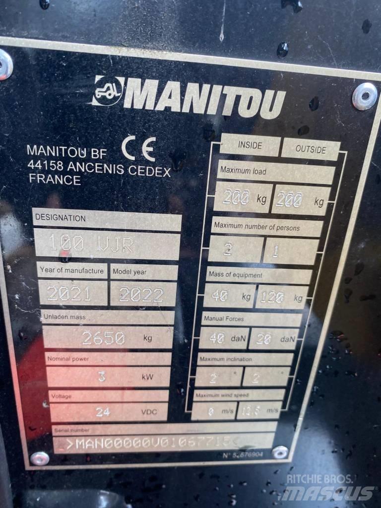 Manitou 100 VJR Henkilönostimet ja nostolaitteet