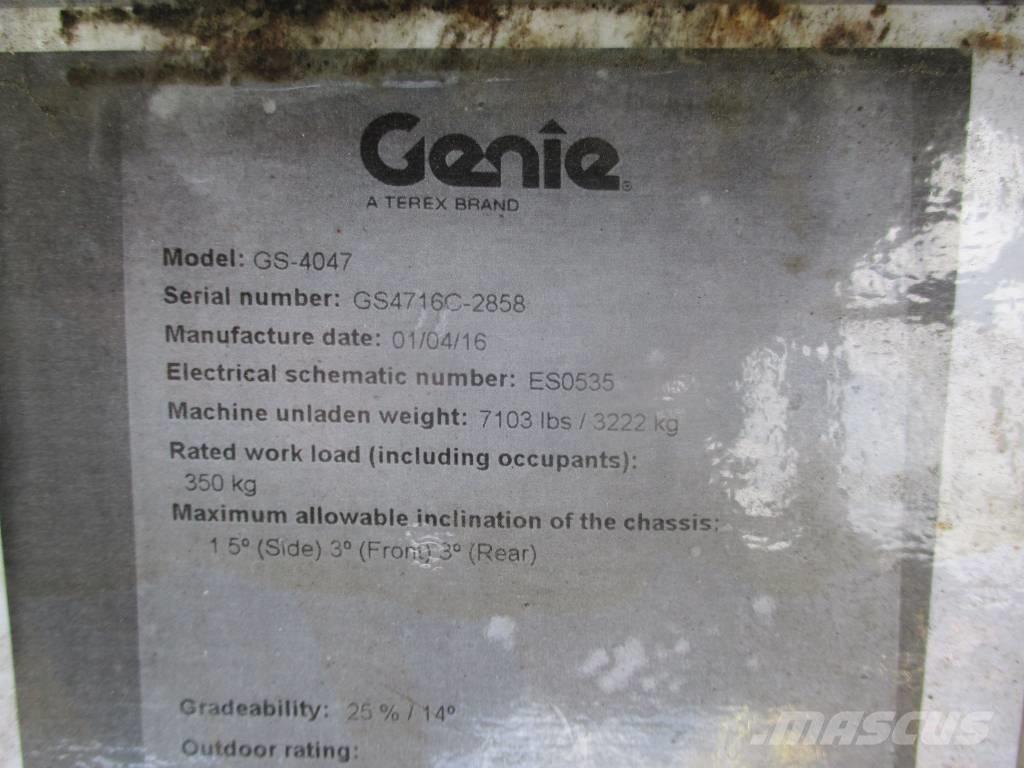 Genie GS 4047 Saksilavat