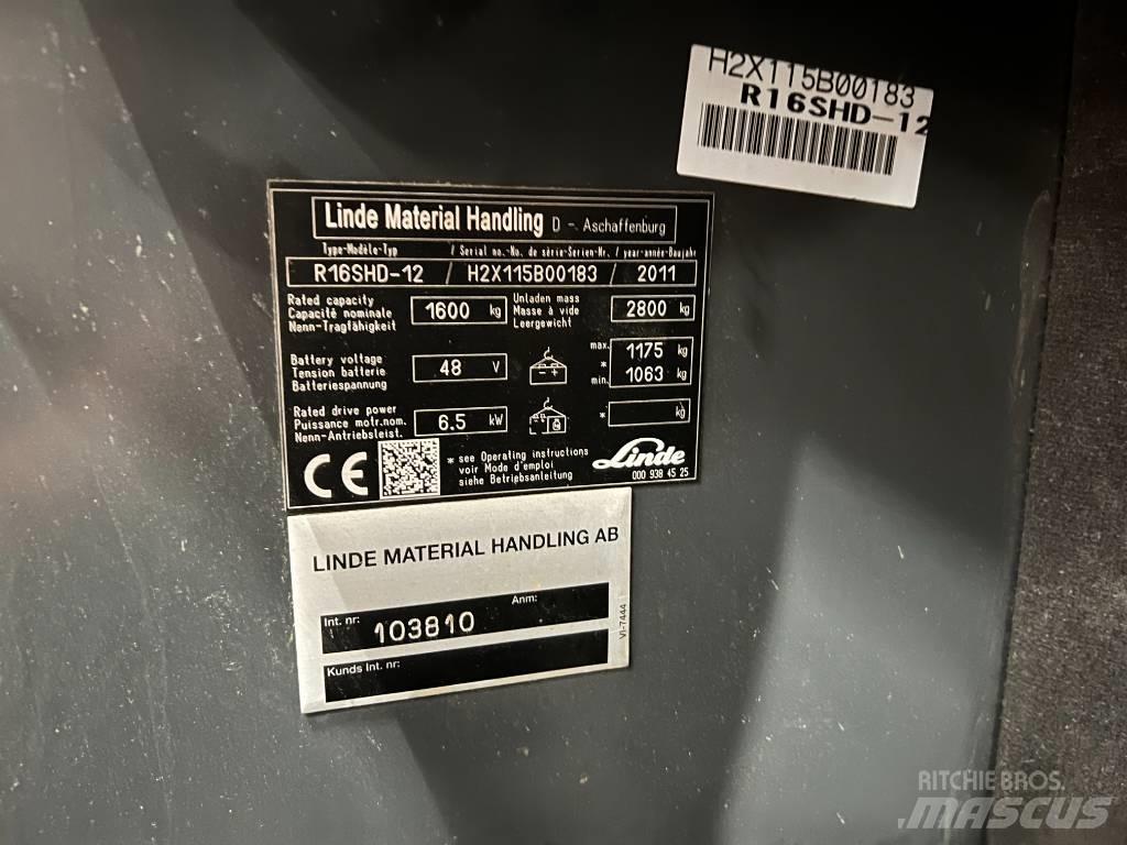 Linde R16S Työntömastotrukit