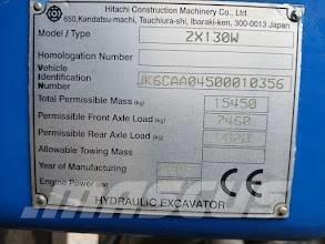 Hitachi ZX 130 W Pyöräkaivukoneet