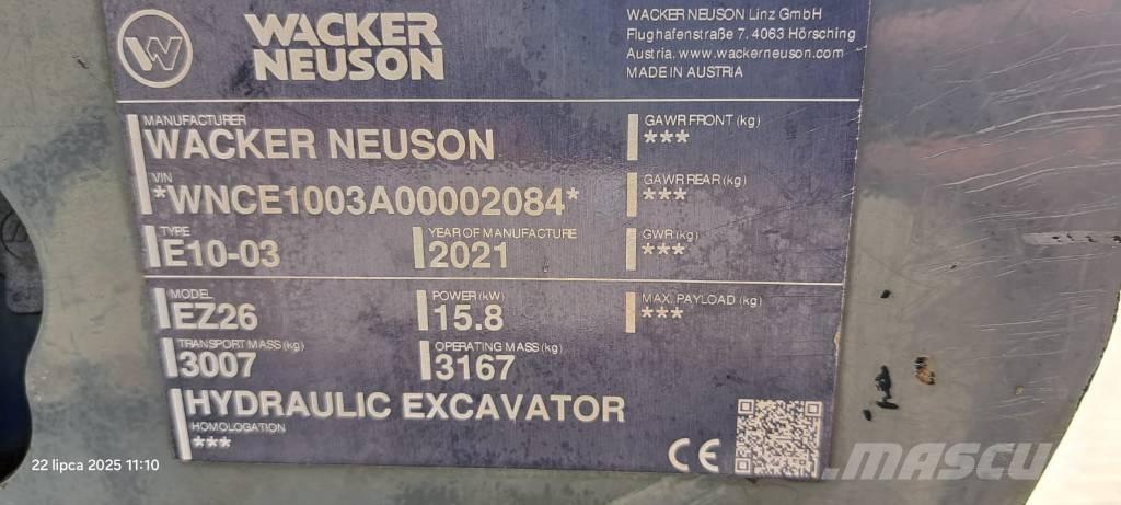 Wacker Neuson EZ 26 Telakaivukoneet