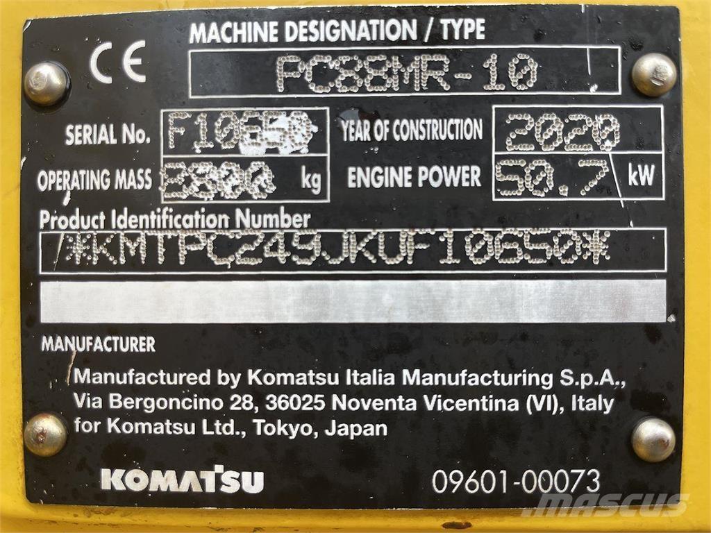 Komatsu PC88MR-10 Pyöräkaivukoneet