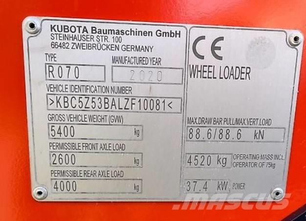 Kubota R 070 Pyöräkuormaajat
