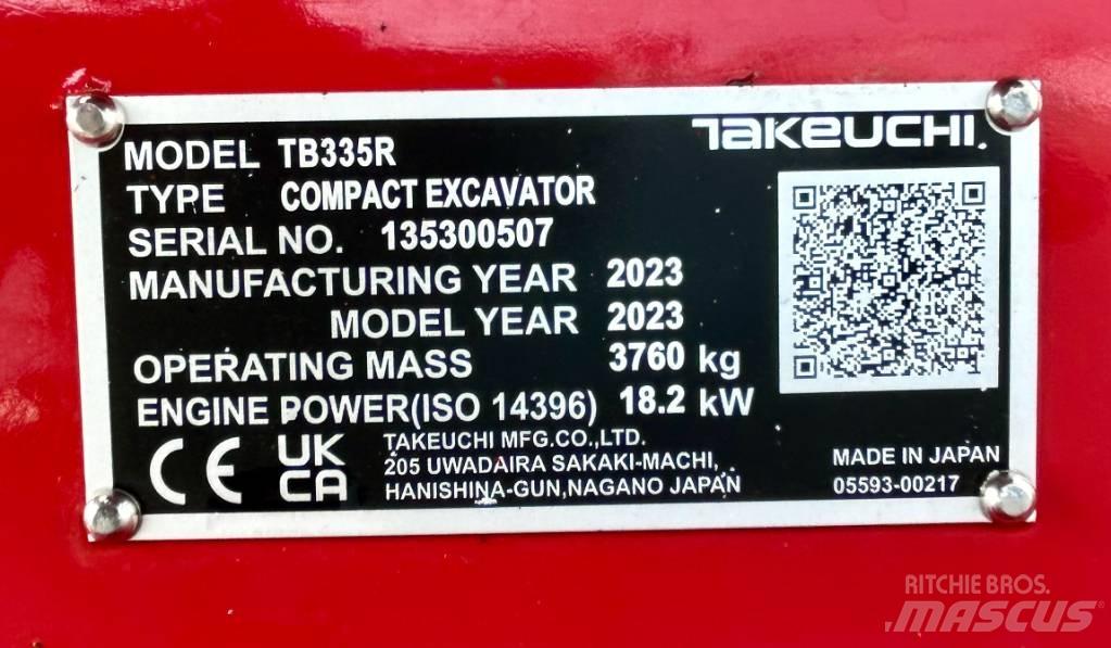 Takeuchi TB 335R V3 Minikaivukoneet < 7t