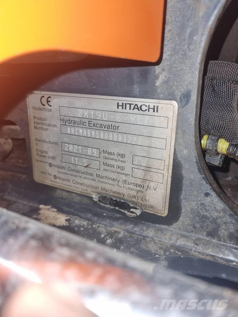 Hitachi ZX 19 U Minikaivukoneet < 7t