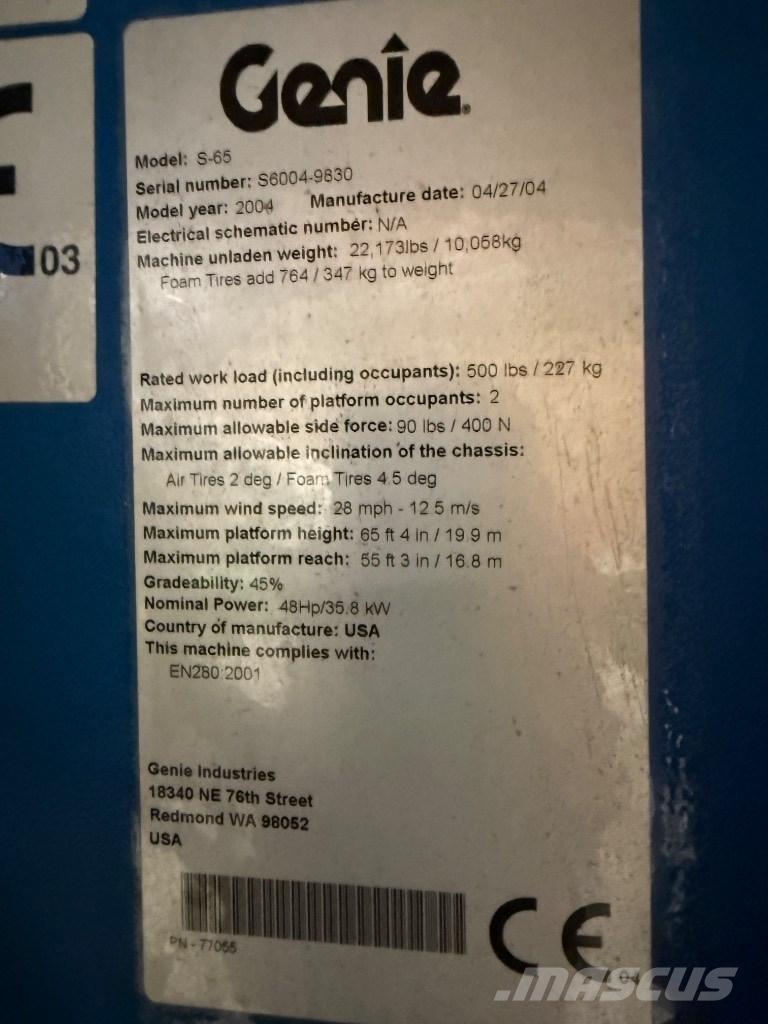 Genie S 65 Kuukulkijat