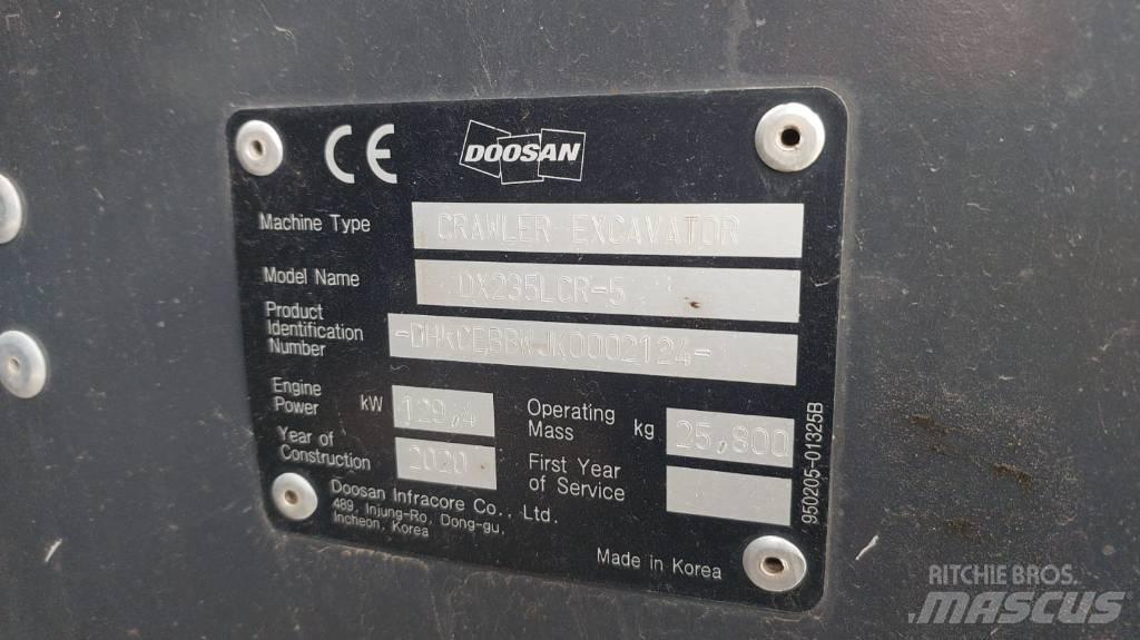 Doosan DX235LCR-5 Telakaivukoneet