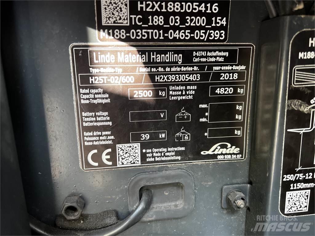 Linde H25T/600 Nestekaasutrukit