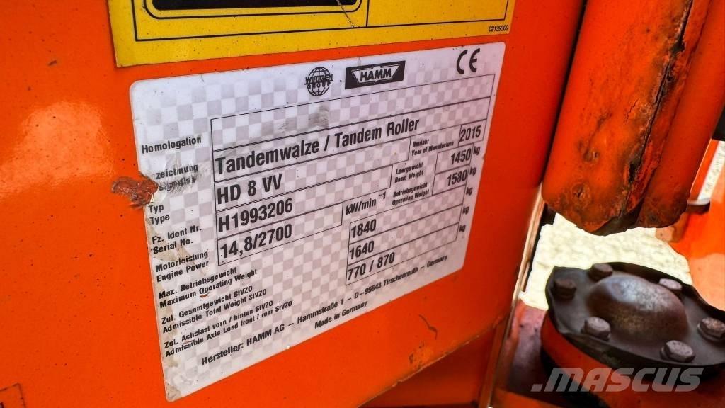 Hamm HD 8 VV Tandemjyrät