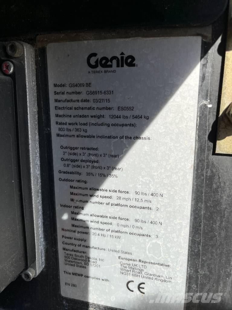 Genie GS 4069 BE Saksilavat