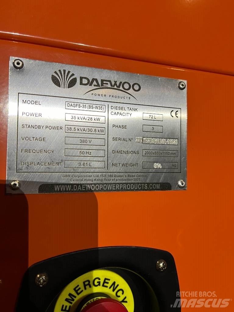 Daewoo Dagfs-35 Dieselgeneraattorit