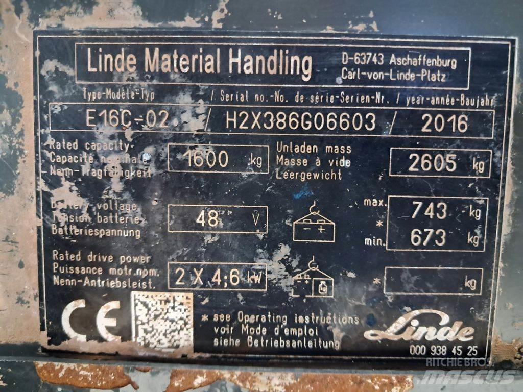 Linde E16C-03 Sähkötrukit