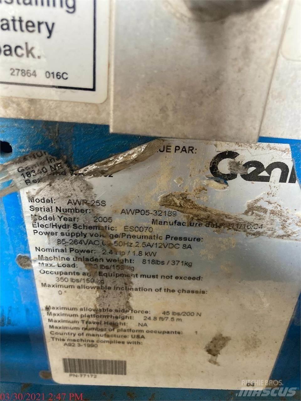 Genie AWP25S Henkilönostimet ja nostolaitteet