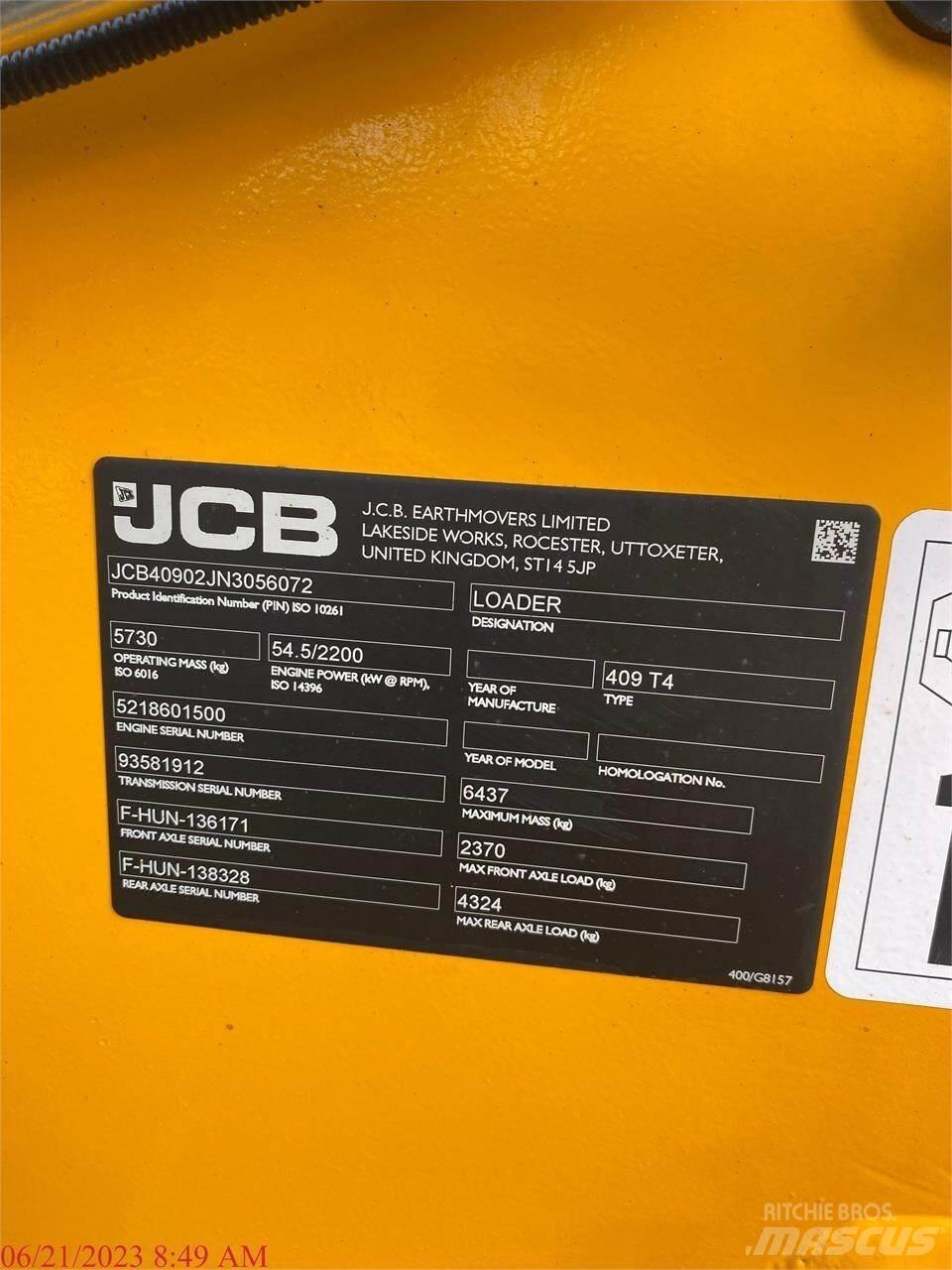 JCB 409 Pyöräkuormaajat