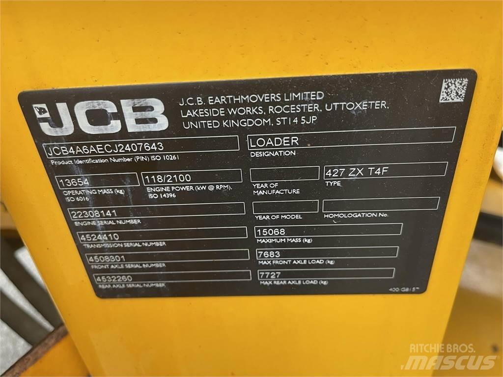 JCB 427ZX Pyöräkuormaajat