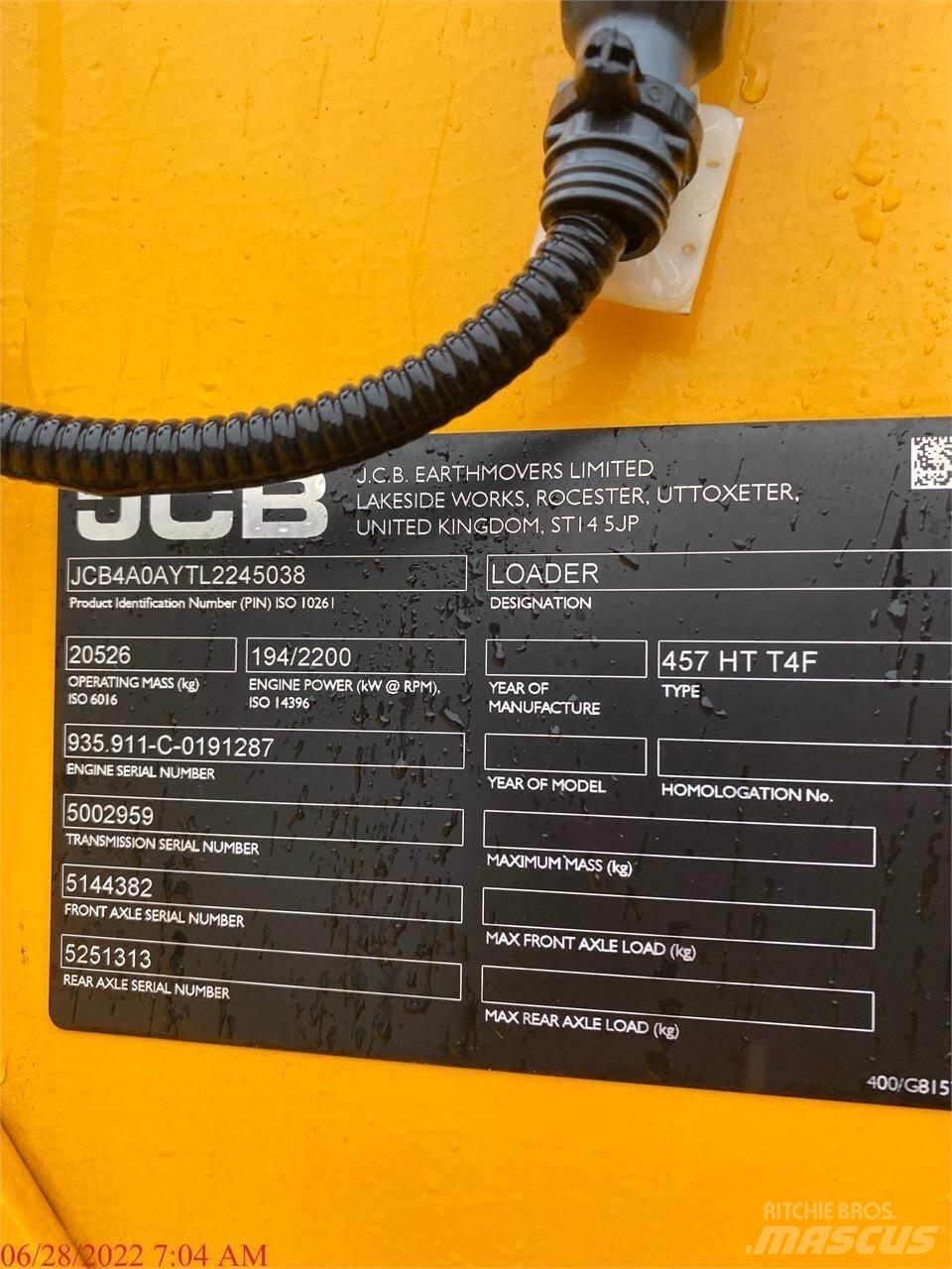 JCB 457HT Pyöräkuormaajat