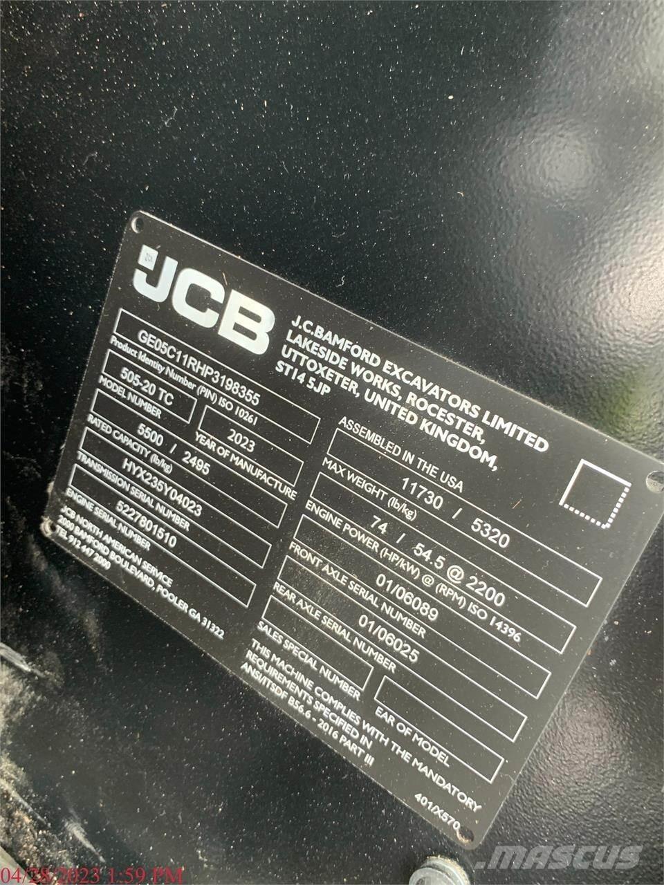 JCB 505-20TC Kurottajat