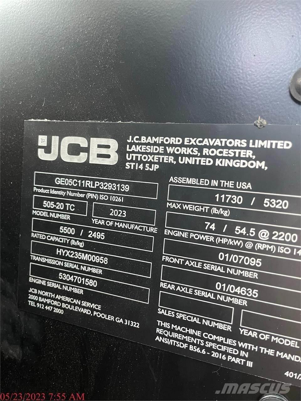 JCB 505-20TC Kurottajat